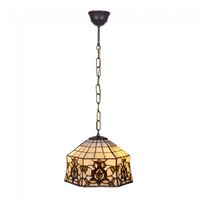 lampara de techo hexa cristal tiffany