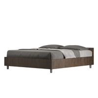 cama con almacenaje 160x200 nogal nuamo