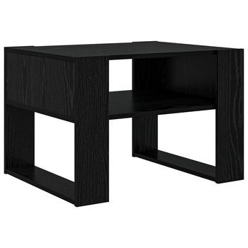Mesa De Café - Mesa De Centro - Mesa Baja Roble Negro 66 X 53 X 45 Cm Madera De Ingeniería