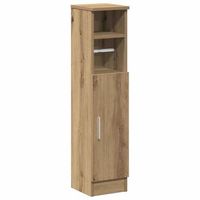 mueble de bano  armario de bano con portarrollos roble artisan 205x22x90 cm