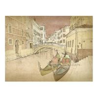 papel pintado 3d - gondolas in venice 350x270 cm