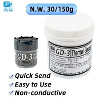 gd-3 grasa conductora termica 75 wm-k peso neto 30150 gramos pasta gris yeso disipador de calor compuesto para computadora cpu gpu cn30