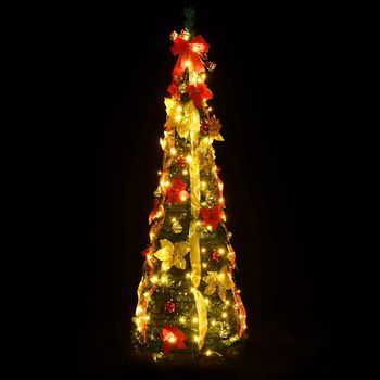 Árbol De Navidad | Decoraciones De Navidad Artificial Desplegable 150 Led Verde 180 Cm