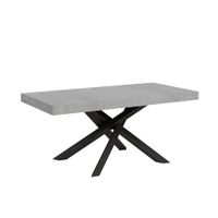 mesa extensible 90x180440 cm efecto madera gris cemento hierro