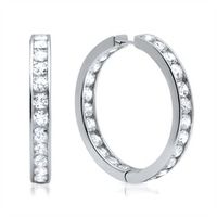 modern de aros plata 925 circonitas