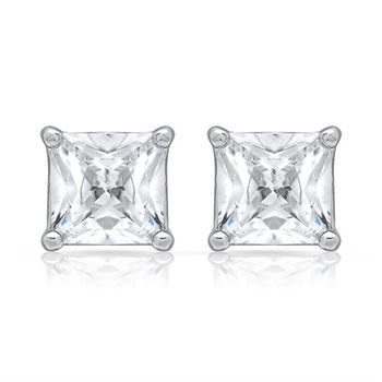Pendientes modernos de plata 925 con circonita