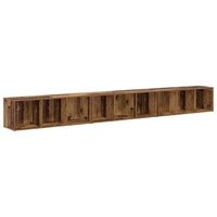 conjunto de mueble de tv 3 uds  mueble de salon  gabinete de tv madera vieja 37 x 35 x 107 cm