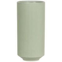 jarron de porcelana con estrias en gris alt23 cm
