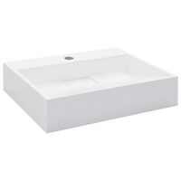lavabo de bano moderno  lavabo 50x38x13 cm resina mineralmarmol blanco