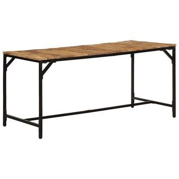 Mesa De Comedor Madera Maciza De Mango Sin Tratar 160x80x75 Cm Vidaxl