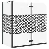 enclosure para bano geometrico manual negro 120 x 67 x 129 cm vidaxl