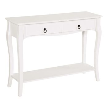 Mesa consola 100x33x75 cm blanco