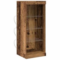 aparador led madera vieja 41 x 37 x 100 cm madera de ingenieria vidaxl