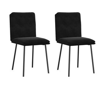 Vidaxl sillas de comedor 2 unidades terciopelo negro