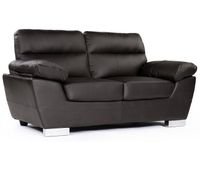 sofa cuero reconstituidopvc dallas - 2 plazas - chocolate