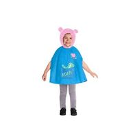 amscan 9905934 disfraz oficial de peppa pig george cape para ninos 4-6 anos color rosa liragram