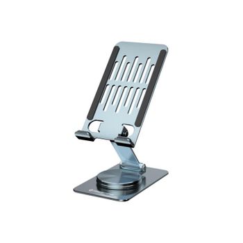 Soporte Móvil Conceptronic THANA08G Plegable Giratorio 360° Ajustable Altura Plata