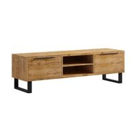 mueble tv 2 cajones 180 cm tableros de aglomerado laminados madera