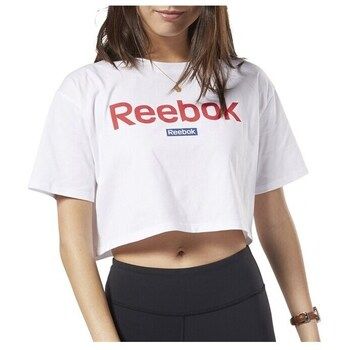 Reebok Sport Camiseta Linear Logo Crop Tee para mujer