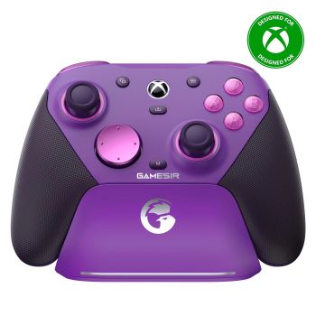 [Xbox Certified] Controlador de juego GameSir G7 Pro Púrpura Ciruela Tri-modo con Joystick de Efecto Hall y Gatillos Hal