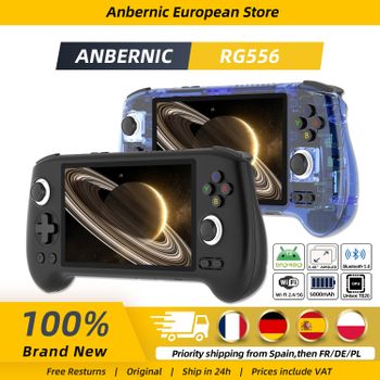 Consola de videojuegos retro Anbernic RG556, sistema Android 13 de 64 bits, procesador Unisoc T820, pantalla AMOLED de 5,48 pulgadas, joystick Hall, reproductor de juegos.