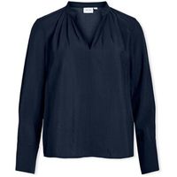 vila blusa top milla ls - navy blazer para mujer