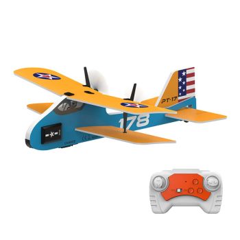 KF801 PT-17 230mm de envergadura 2.4GHz 2CH estabilización giroscópica avión RC mini planeador RTF para juguetes de prin