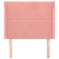 cabecero cama mueble de dormitorio con orejas de terciopelo 83 x 16 x 118128 cm rosa m020004121