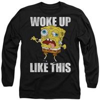spongebob squarepants tops y camisetas woke up like this meme para mujer