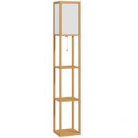 lampara de pie 26x26x160 cm madera natural