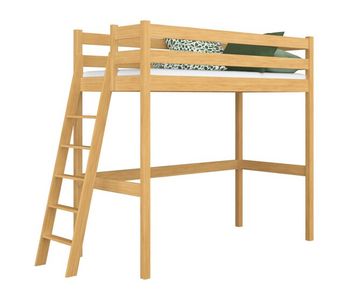 Cama alta de madera n02 pino natural
