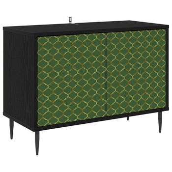 Mueble De Tv Geleen 69 X 33 X 50,5 Cm Roble Negro Vidaxl