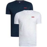 levis camiseta pack de 2 camisetas ajustadas con cuello redondo para hombre