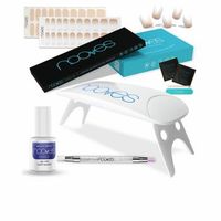 set de manicura nooves premium beige laminas de gel para unas 8 piezas