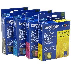 Original Multipack Brother MFC-6890CDW Printer Ink Cartridges (4 Pack) -LC1100HYBK