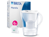 jarra filtrante - brita marella blanca 24 l incluye 6 cartuchos maxtra pro all-in-1 memo digital y tapa abatible