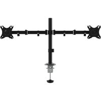 unykach soporte tvmonitor dual de escritorio curvas de 10-32 pulgadas hasta 10 kg brazo  ajustable y giratorio vesa max 100 x 100 mm