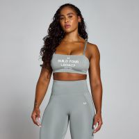 sujetador deportivo de entrenamiento con estampado grafico origin para mujer de mp - gris fosil - s