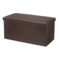 puff plegable industrial de pu de 38x76x38 cm negro