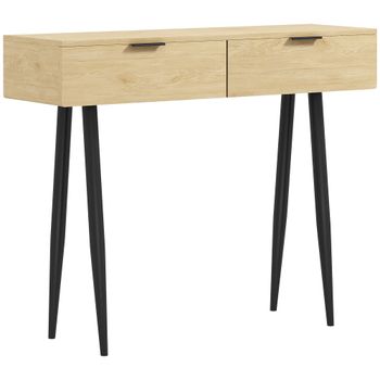 Mesa consola 100x30x80.5 cm roble