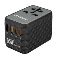 verbatim uta-05 adaptador universal 65w con carga rapida negro
