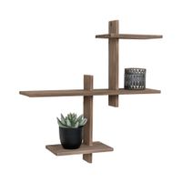 estanteria de pared de madera - madera clara