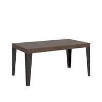 mesa extensible 120380x90 cm flame premium patas nogal antracita