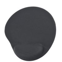 alfombrilla de raton gembird mp-gel-black con reposamunecas gel negro antideslizante