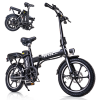 bicicleta electrica avdleu de 16 pulgadas equipada con una bateria de 36v 114ah y un motor de 250w alcanza velocidades de hasta 25 kmh con una autonomia de 35-50 km