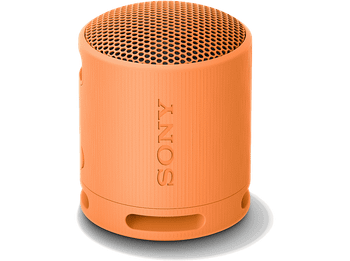 Altavoz inalámbrico - Sony SRS-XB100, Bluetooth, Portátil, Compacto y potente, 16 horas, Resistente al agua polvo IP67, Ecológico, Naranja