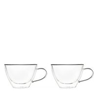 tazas de chocolate caliente de doble pared 370ml - lote de 2