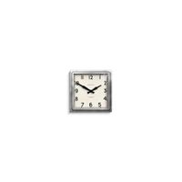 reloj de pared moderno cuadrado de metal cromado