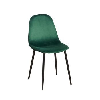 Pack 4 Sillas Teok Black Terciopelo De Terciopelo 84*43*42 Cm - Verde