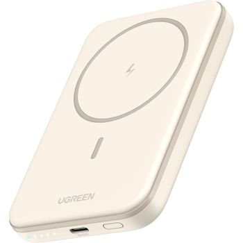 Power Bank Ugreen con Carga Inalámbrica Magsafe 5000mAh Beige